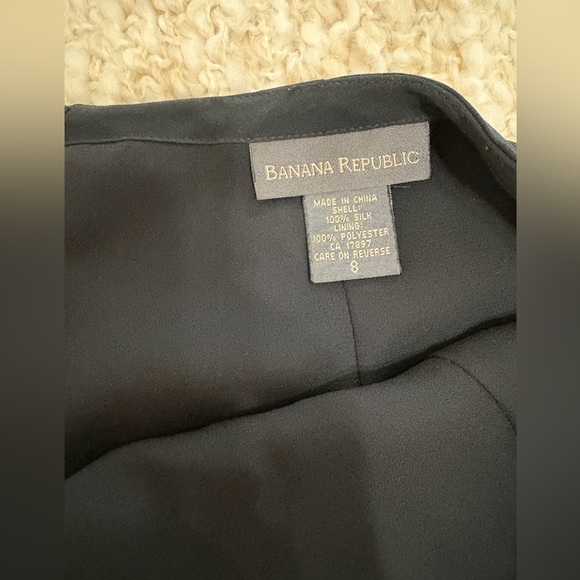 Banana Republic Black Midi Maxi Silk Skirt with Front Slit - Picture 3 of 12